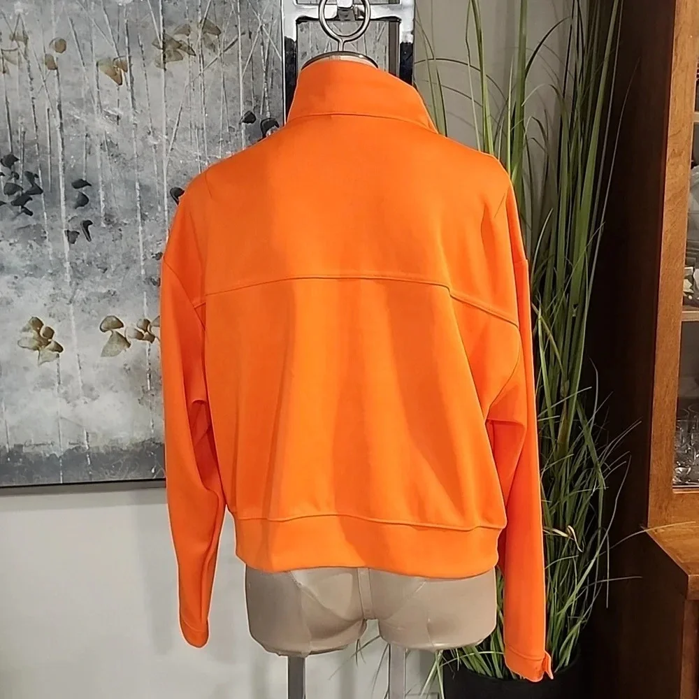 Nike Neon Orange Polyknit Swoosh Jacket Size Large - Picture 7 of 11